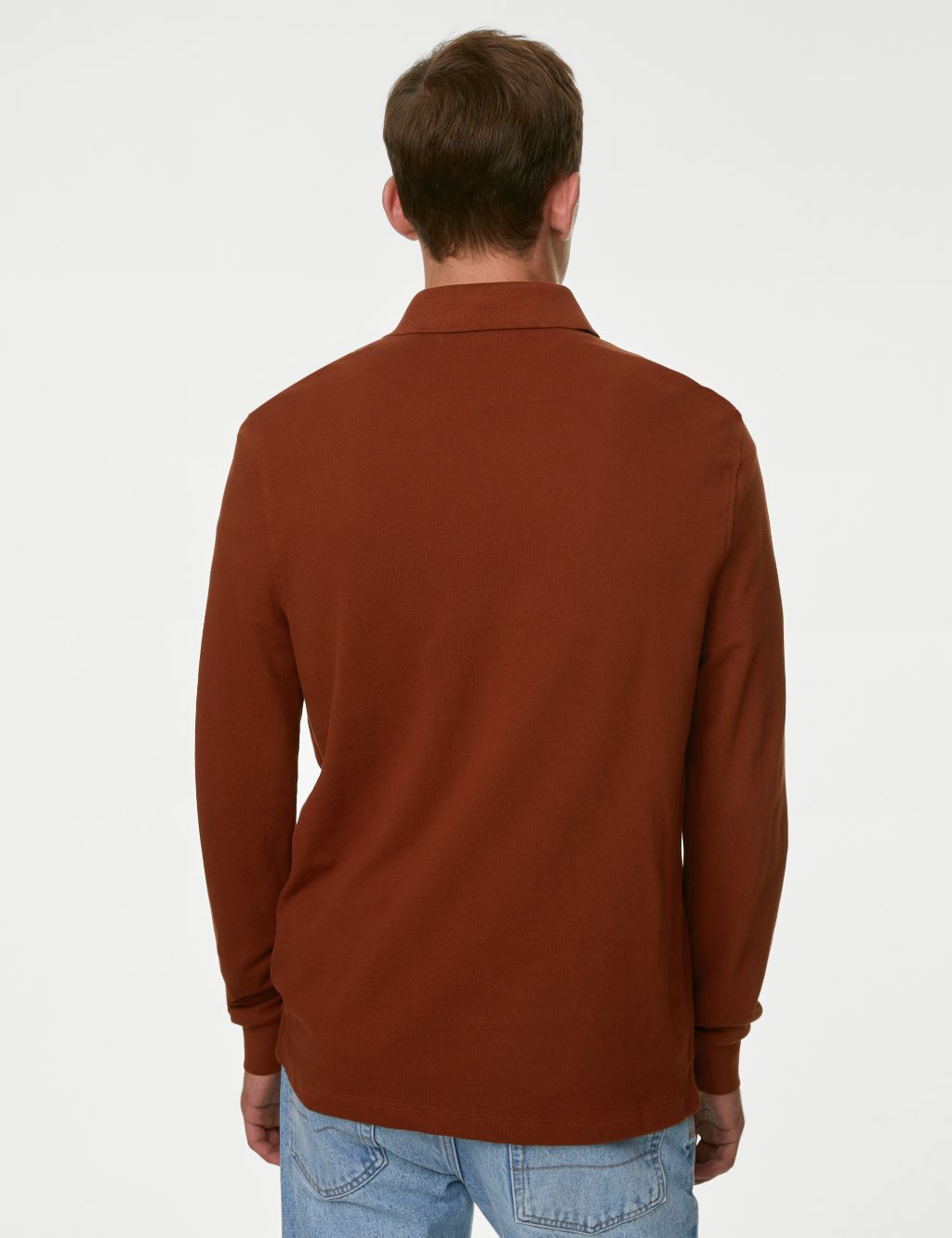 Pure Cotton Long Sleeve Polo Shirt image 5
