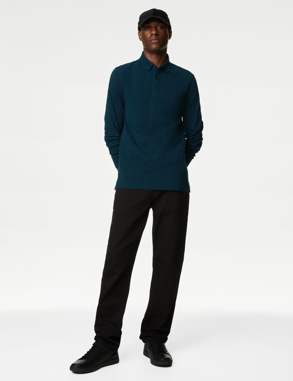 Pure Cotton Long Sleeve Polo Shirt image 3