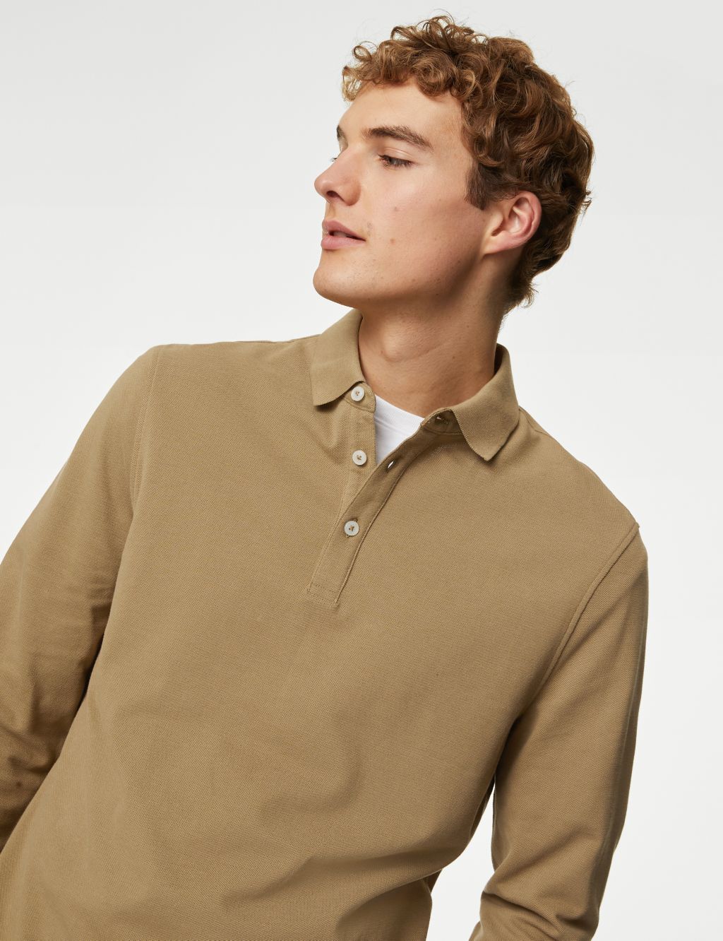 Pure Cotton Long Sleeve Polo Shirt image 4