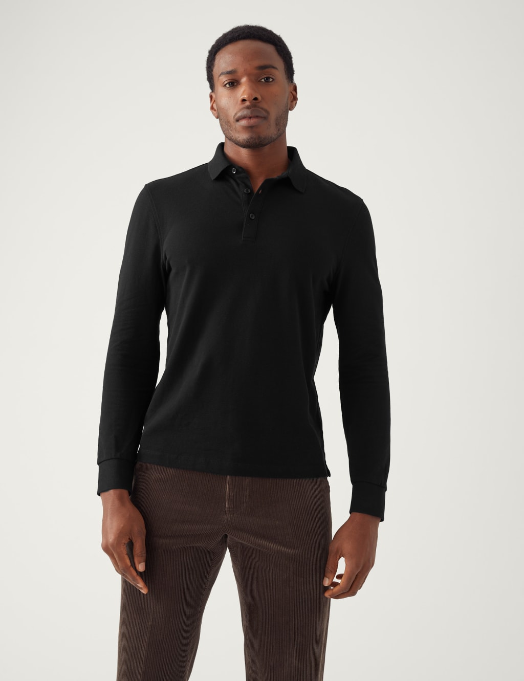 Pure Cotton Long Sleeve Polo Shirt image 2