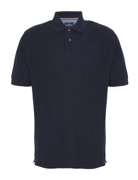Pure Cotton Polo Shirt with StayNEW™ | Blue Harbour | M&S
