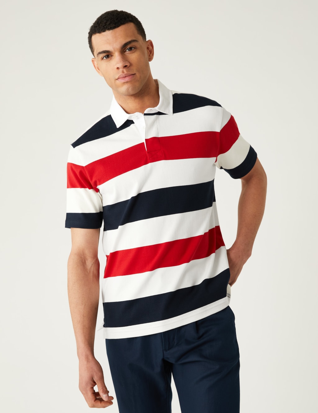 Mens Rugby Shirts & Tops Long Sleeve Rugby Shirts M&S