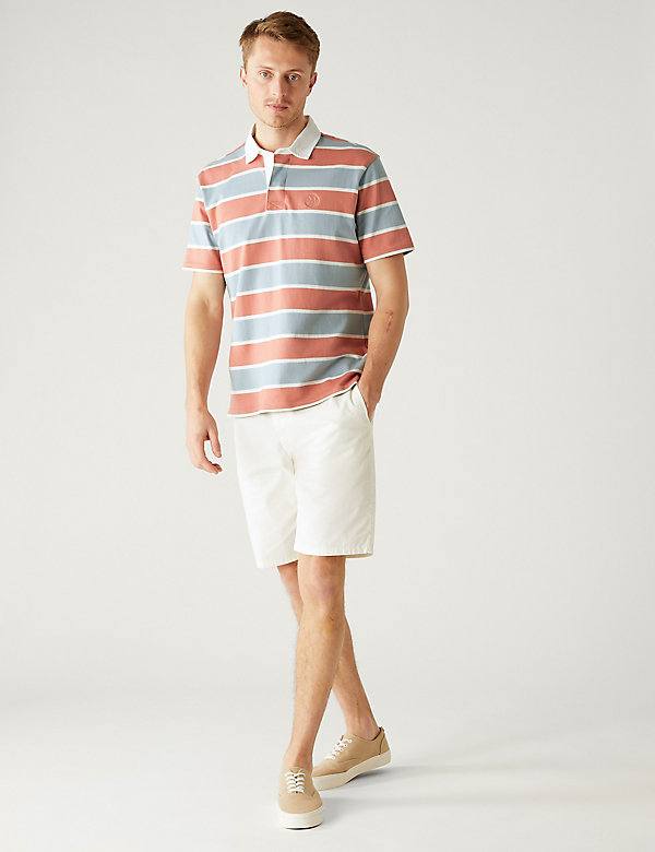 Pure Cotton Striped Rugby Shirt - LT