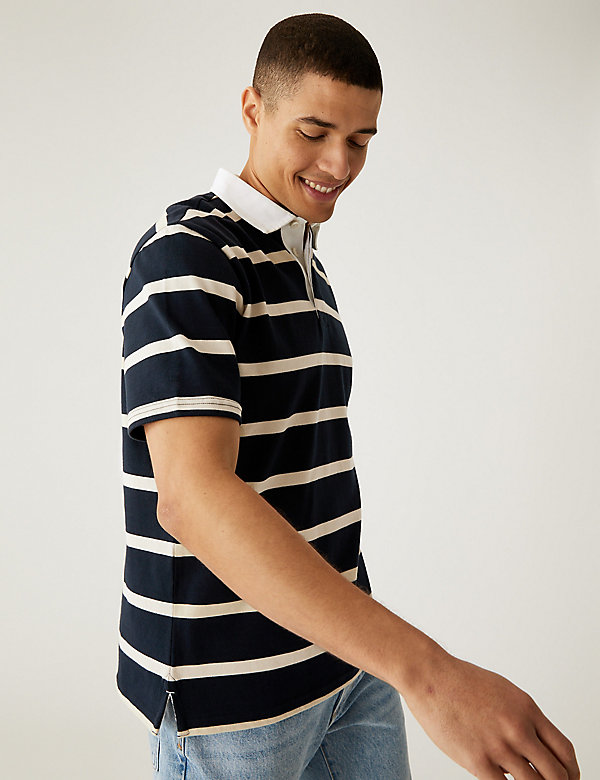 Pure Cotton Striped Rugby Shirt - CN