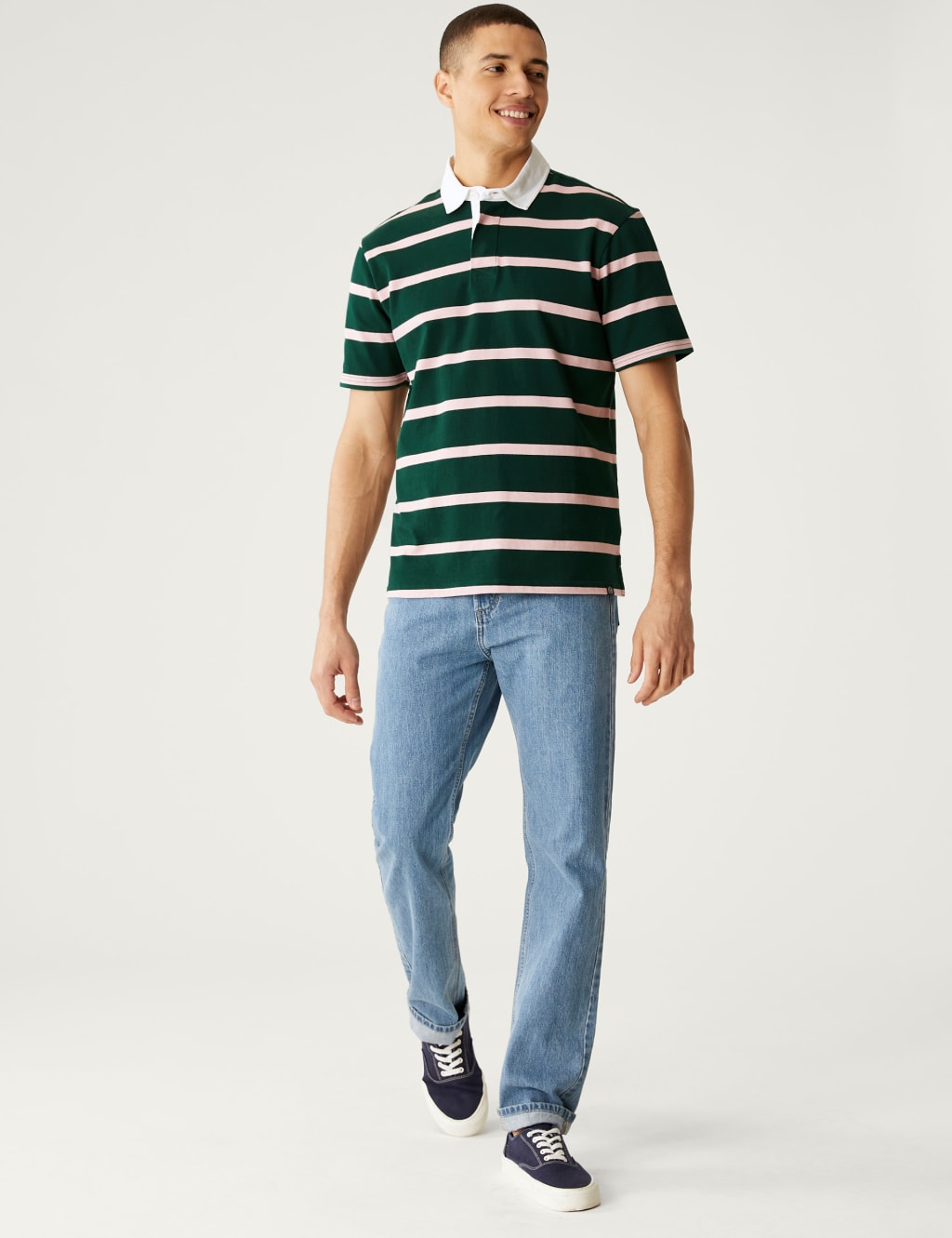 Pure Cotton Striped Rugby Shirt image 2