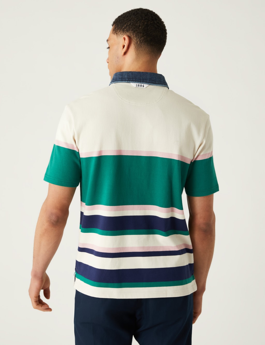 Pure Cotton Striped Rugby Shirt image 4