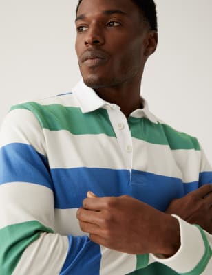 Pure Cotton Striped Rugby Shirt