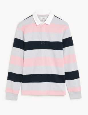 Pure Cotton Striped Rugby Shirt