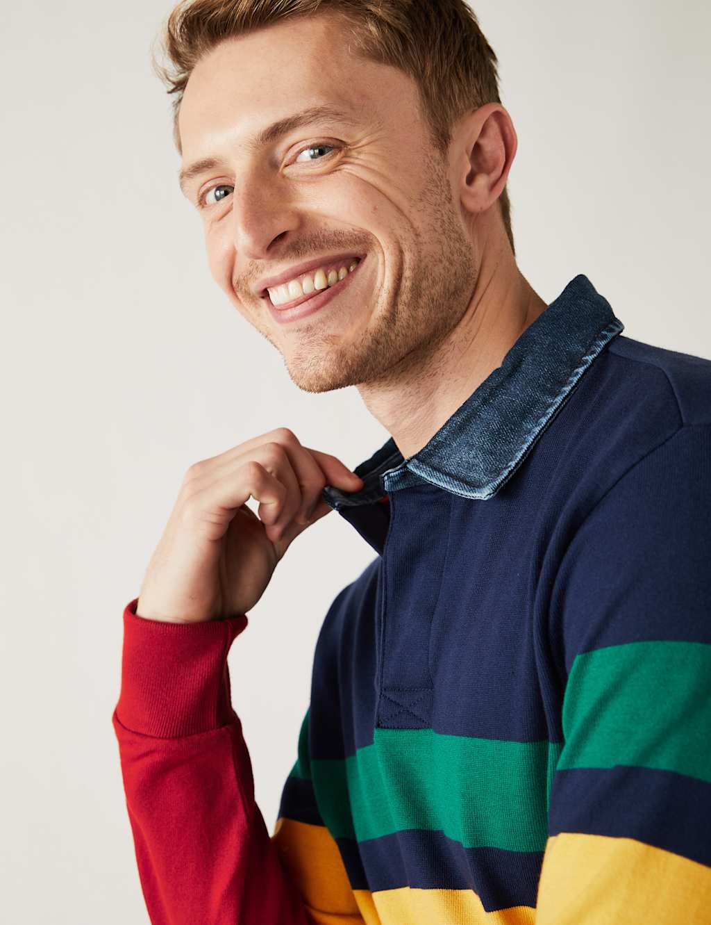 Pure Cotton Striped Long Sleeve Rugby Shirt image 1