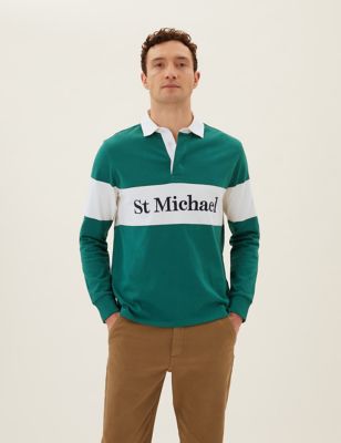 M&S Mens Pure Cotton Rugby Shirt