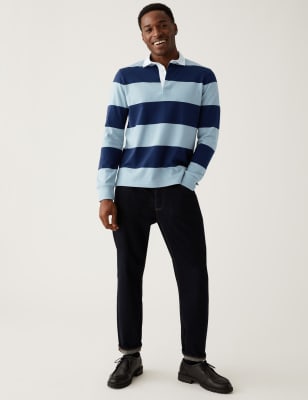 Pure Cotton Striped Rugby Shirt