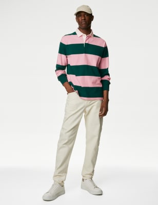 Pure Cotton Striped Rugby Shirt