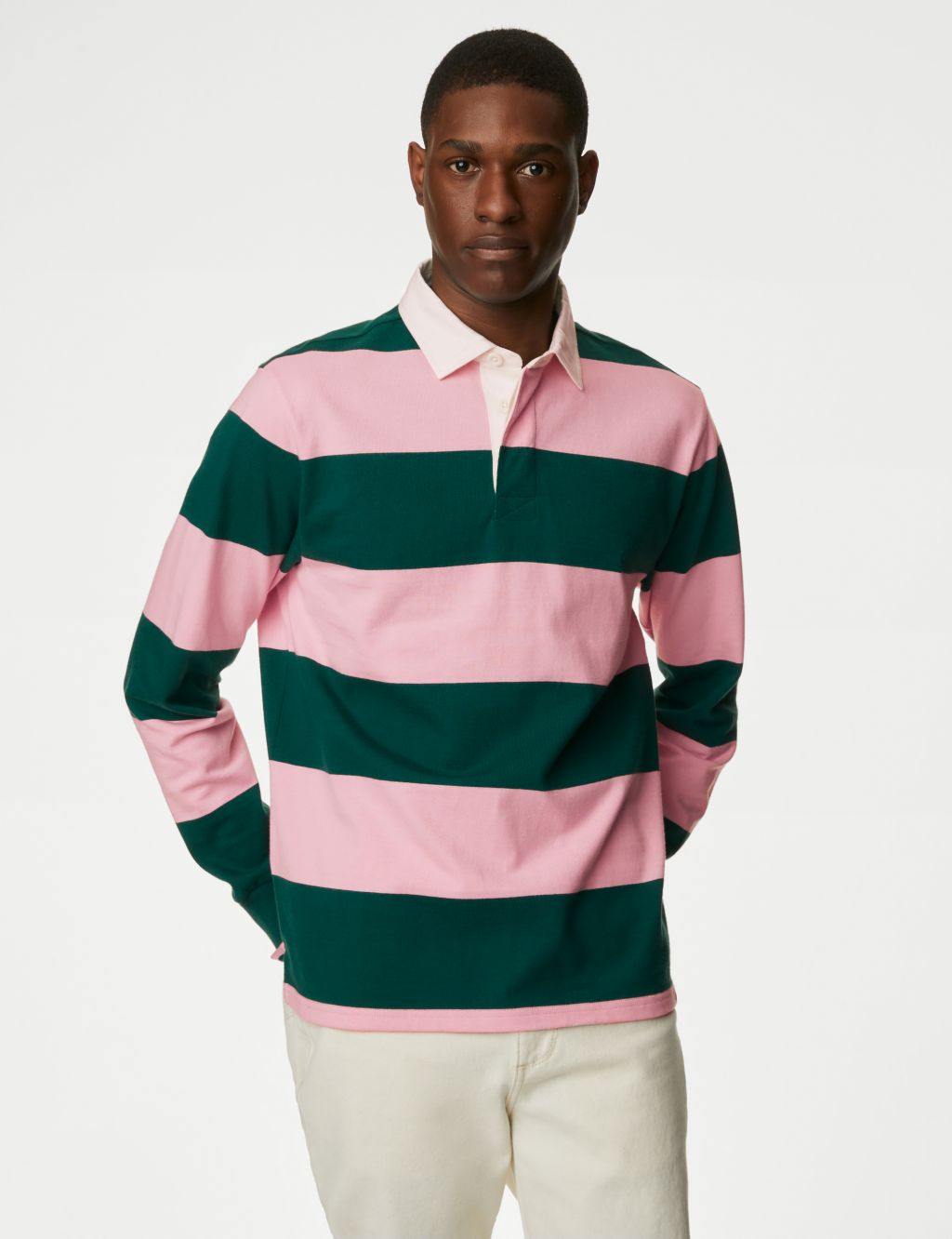 Pure Cotton Striped Rugby Shirt image 4
