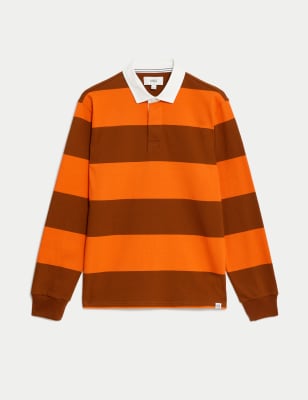 Pure Cotton Striped Rugby Shirt