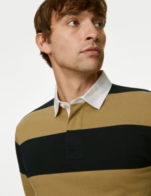 Pure Cotton Striped Rugby Shirt