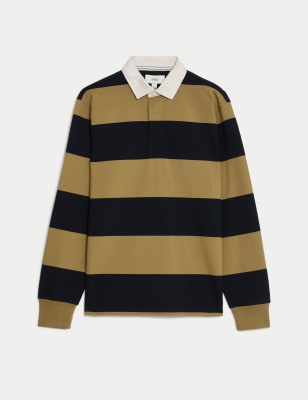 Pure Cotton Striped Rugby Shirt