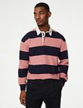 Pure Cotton Striped Long Sleeve Rugby Shirt