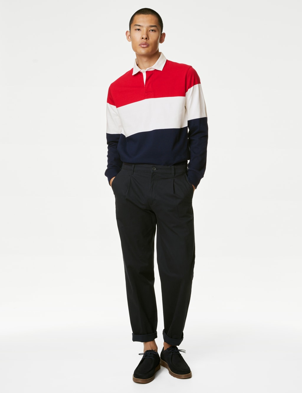 Pure Cotton Colour Block Rugby Shirt image 1