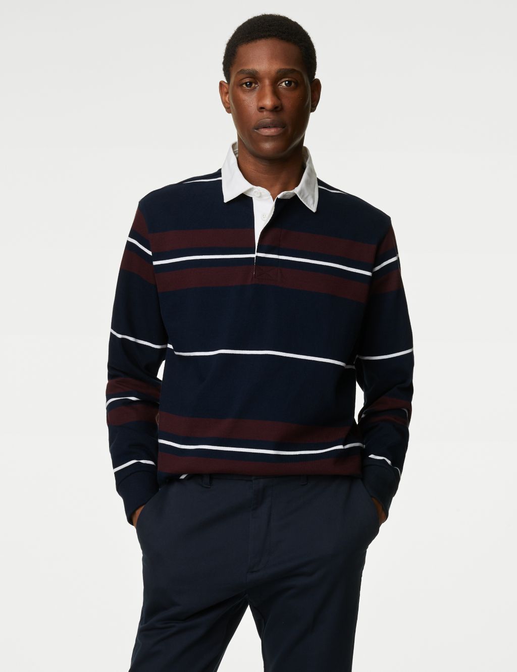 Pure Cotton Striped Rugby Shirt image 1