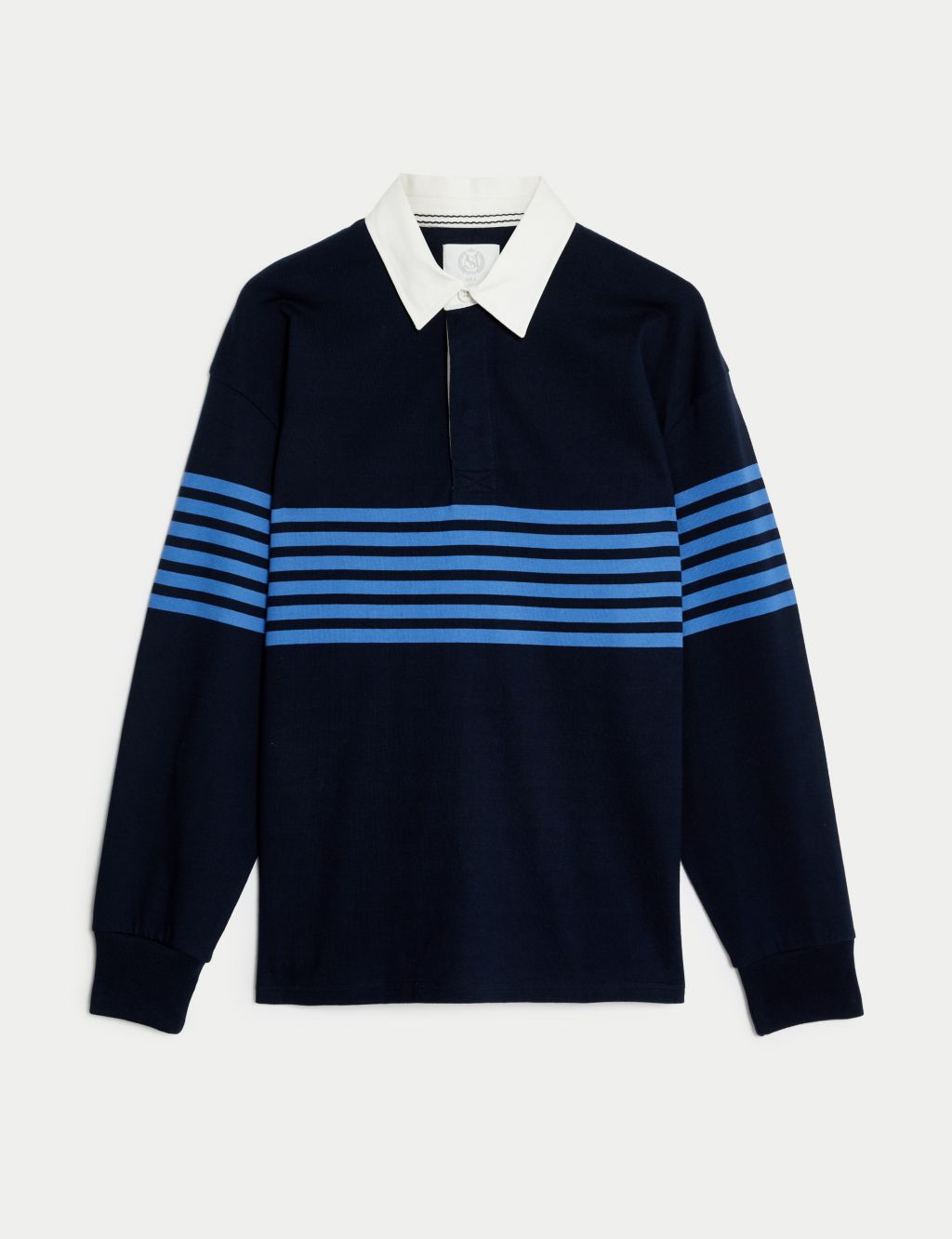 Pure Cotton Chest Stripe Rugby Shirt image 2