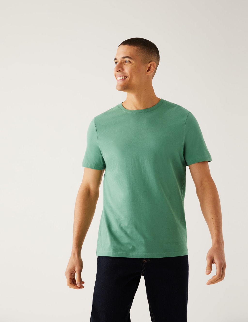 3pk Pure Cotton Crew Neck T-Shirts image 4