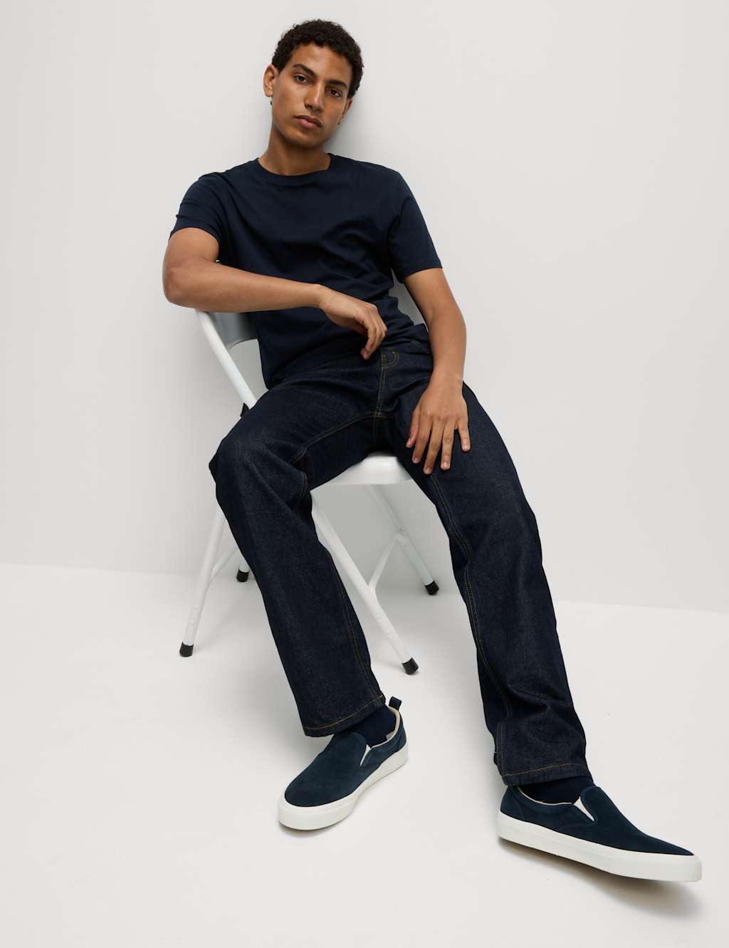 3pk Slim Fit Pure Cotton Crew Neck T-Shirts image 3