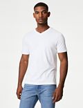 3pk Pure Cotton V-Neck T-Shirts