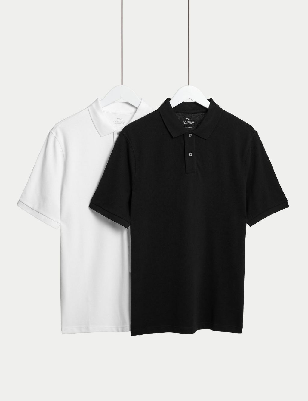 2 Pack Pure Cotton Polo Shirts image 1