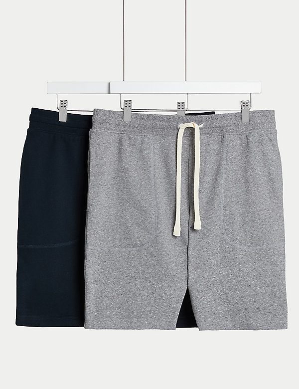 2pk Pure Cotton Jersey Shorts - CY