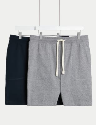 m&s mens white shorts