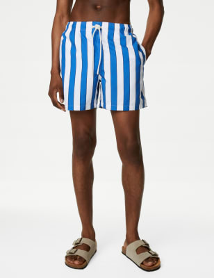 

Mens M&S Collection Gestreifte Schwimmshorts - Blue Mix, Blue Mix