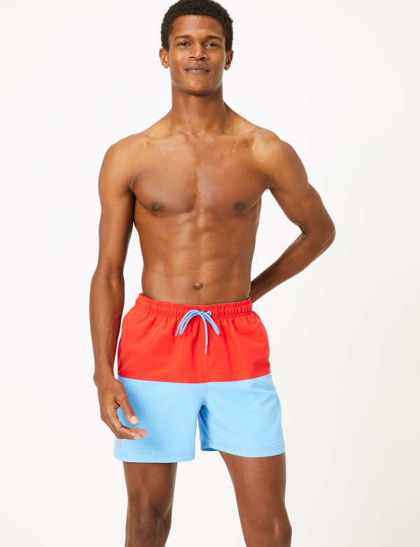Quick Dry Colour Block Swim Shorts