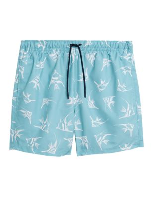 

Mens M&S Collection Quick Dry Fish Print Swim Shorts - Aqua, Aqua