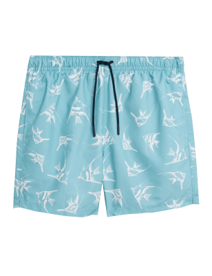 

Mens M&S Collection Schnell trocknende Badeshorts mit Fischdesign - Aqua, Aqua