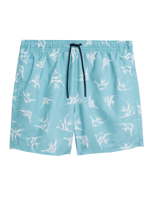 

Mens M&S Collection Quick Dry Fish Print Swim Shorts - Aqua, Aqua