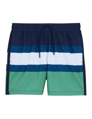 

Mens M&S Collection Quick Dry Colour Block Swim Shorts - Blue Mix, Blue Mix