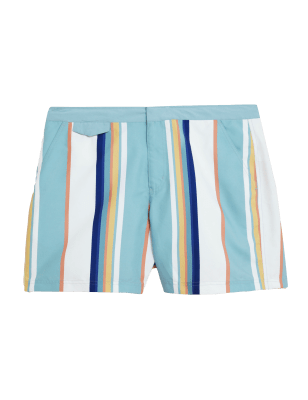 

Mens M&S Originals Striped Swim Shorts - Blue, Blue