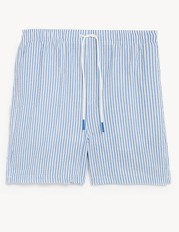 Quick Dry Striped Seersucker Swim Shorts - IL