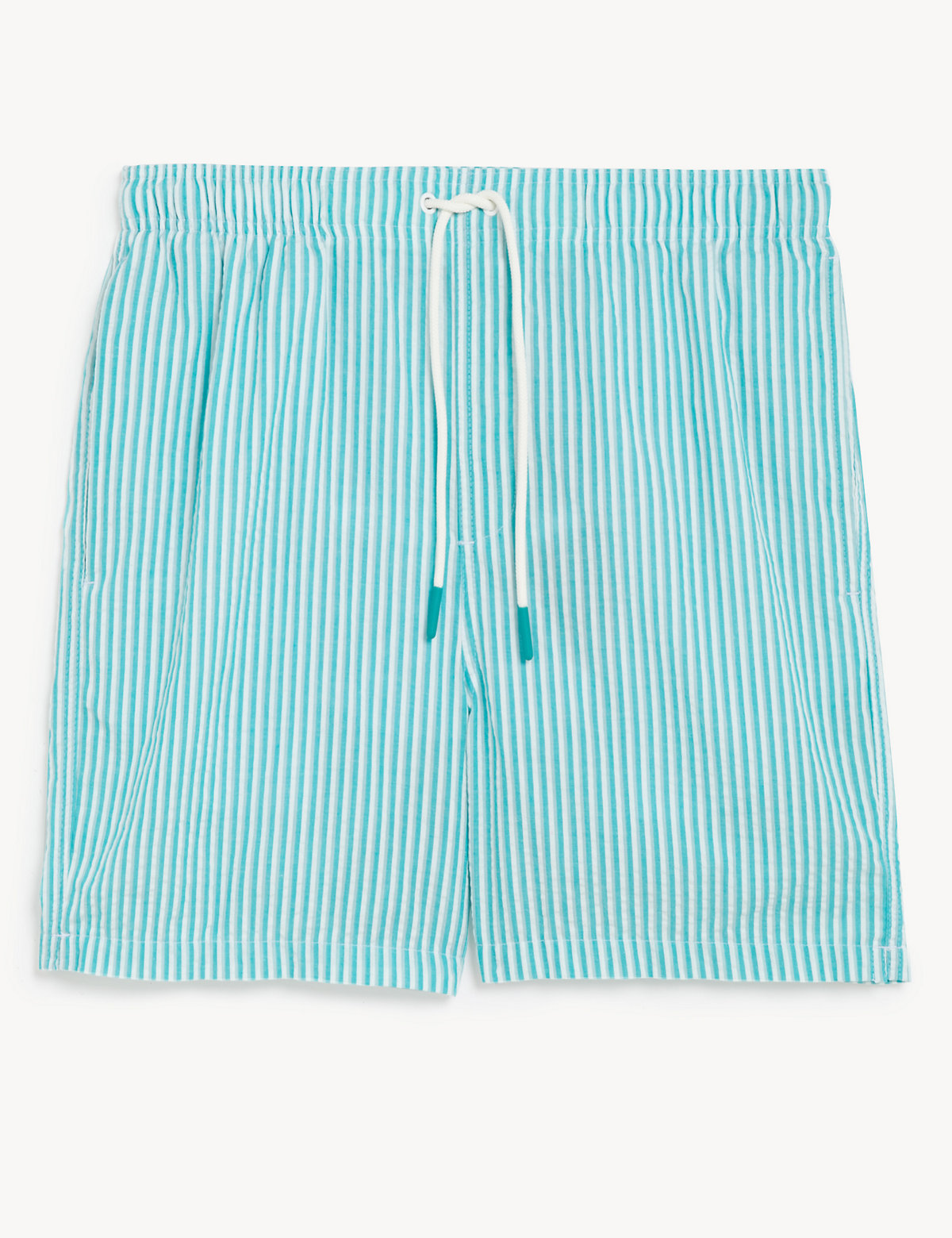 Quick Dry Striped Seersucker Swim Shorts