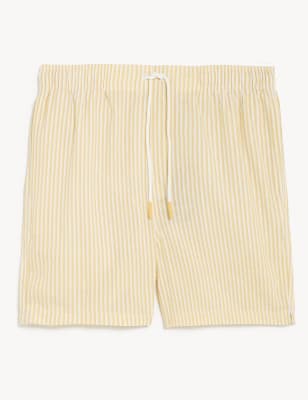 Quick Dry Striped Seersucker Swim Shorts