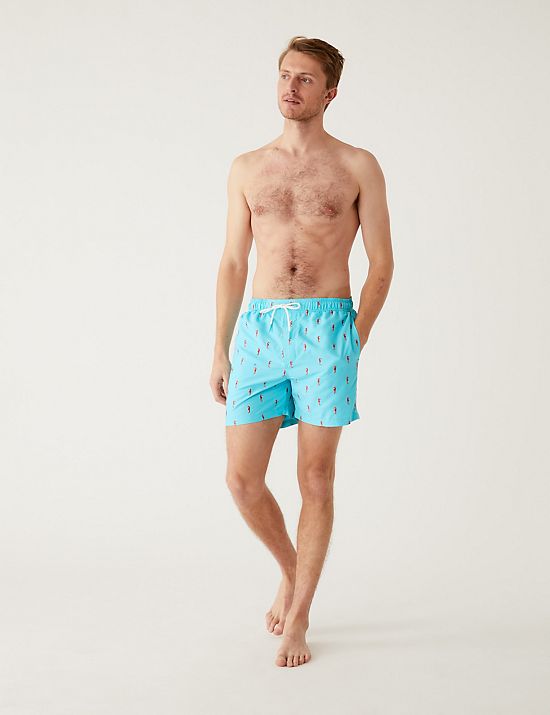 Quick Dry Embroidered Swim Shorts