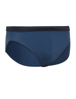 Mens M&S Collection Quick Dry Swim Briefs - Light Navy