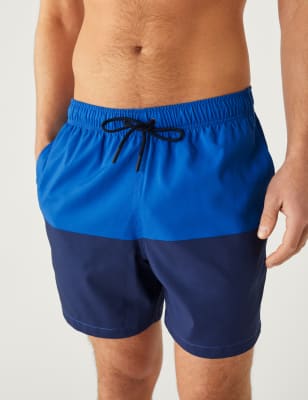 Quick Dry Colour Block Swim Shorts