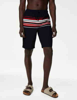 Quick Dry Striped Swim Shorts