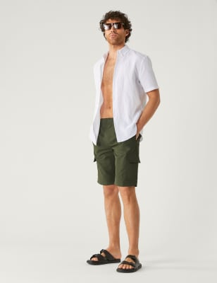 

Mens M&S Collection Quick Dry Pocketed Cargo Swim Shorts - Khaki, Khaki