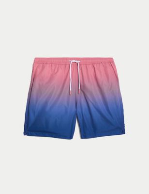 

Mens M&S Collection Quick Dry Ombre Swim Shorts - Pink Mix, Pink Mix