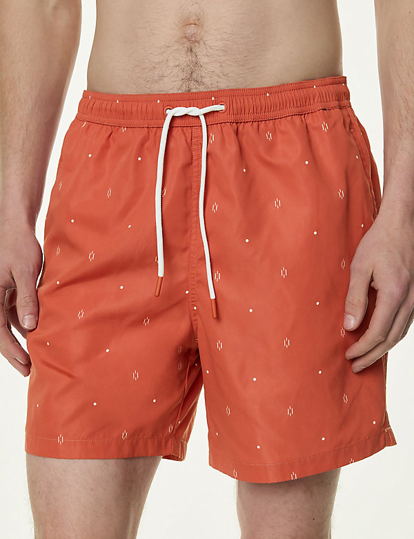 Quick Dry Geometric Print Swim Shorts - JE