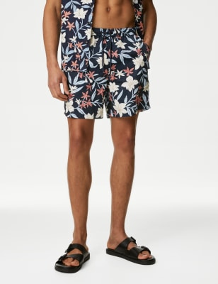 M&S Mens Quick Dry Swim Shorts - SREG - Navy Mix, Navy Mix