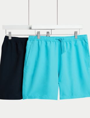 

Mens M&S Collection 2pk Quick Dry Swim Shorts - Navy Mix, Navy Mix