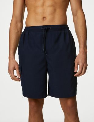 M&S Men's Quick Dry Swim Shorts - SREG - Dark Navy, Dark Navy,Black